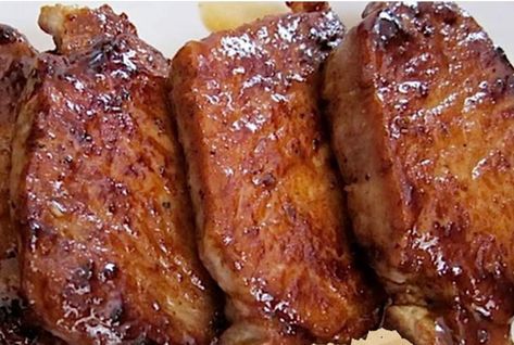 Delicious Brown Sugar Chops Glazed Pork Chops Recipes, Glazed Pork Chops, Glazed Pork, Pork Glaze, Chops Recipe, Pork Chop Recipes, Pork Dishes, Pork Chops, Main Dish Recipes