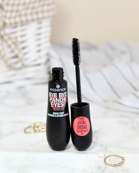 Essence Bye Bye Panda Eyes! Smudge-Proof Volumizing and Defining Mascara Bye Bye Panda Eyes, Essence Bye Bye Panda Eyes, Essence Tubing Mascara, I Need A Miracle, Panda Eyes, Alat Makeup, Tubing Mascara, Black Packaging, Eye Mascara