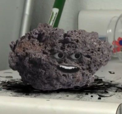 the asteroid is a giant space rock however the asteroid can zapped by its rocket and now is explodes Annoying Orange, Orange Party, Space Rock, Chocolate Cookie, Rocket, And Now, Canning, Orange, Cake