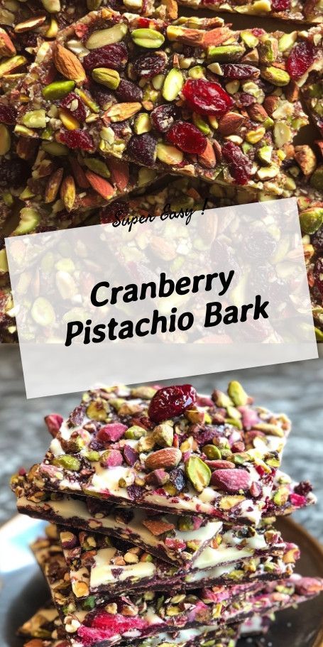 Cranberry Pistachio Chocolate Bark Recipe | Festive & Irresistible Treat Delight in the holiday spirit with our easy Cranberry Pistachio Chocolate Bark! This sweet and salty dessert blends creamy white chocolate with tart cranberries and crunchy pistachios. Perfect for gifting or indulging, it takes just 20 minutes to make! #HolidayDesserts #ChocolateLovers #EasyRecipe