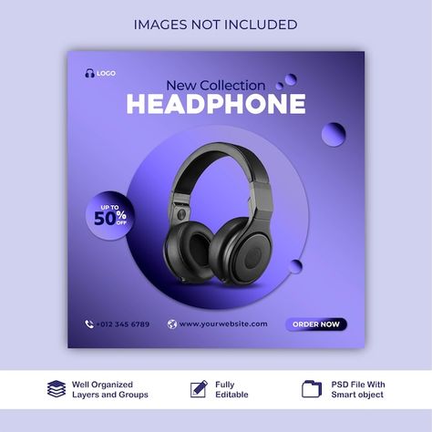 Post headphone sale electronic agency so... | Premium Psd #Freepik #psd #business #sale #template #marketing Electronic Social Media Post, Electronics Social Media Post, Headphone Social Media Post, Graphical Design, Agency Social Media, Digital Advertising Design, Sale Template, Banner Design Inspiration, Banner Templates