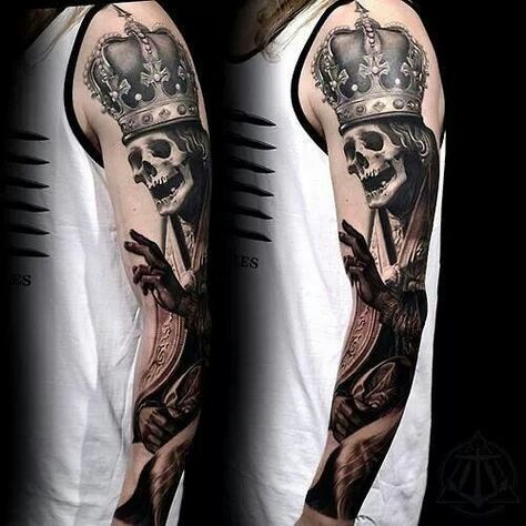 Skeleton pope Pope Tattoo, Nikko Hurtado, Tattoo Trash, King Tattoo, Kunst Tattoos, Sick Tattoo, King Tattoos, Just Ink, Tattoo Design Book