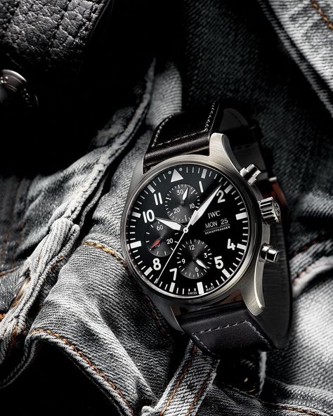 Iwc Pilot Chronograph, Iwc Watches Pilot, Iwc Schaffhausen, Iwc Pilot, Iwc Watches, The Pilot, Stainless Steel Case, Omega Watch, Chronograph