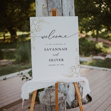 Boho Autumn, Wedding Welcome Board, Flourish Design, Gray Wedding, Welcome Sign Template, Wedding Posters, Fall Watercolor, Wedding 2024, Wedding Welcome Sign