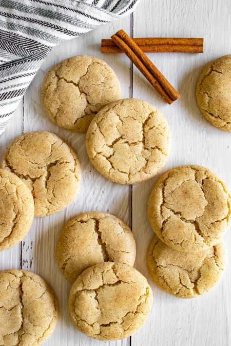 What’s better than a warm, soft, cinnamony (Yes, I just made that word up) snickerdoodle?!?! I’ve got your perfect snickerdoodle recipe right here. These are plump and soft with the perfect amount of cinnamon. The best part, no need to chill the dough! I think we have all heard of a snickerdoodle. But what exactly is a snickerdoodle? The Joy of Cooking claims that “snickerdoodle” comes from “Schneckennudel,” a German word that literally means “snail noodles.” Schneckennudels don’t… Soft Snickerdoodle Cookies, German Word, Snickerdoodle Recipe, Snickerdoodle Cookies, Crispy Cookies, Roll Cookies, Joy Of Cooking, Soft Cookie, Word Up