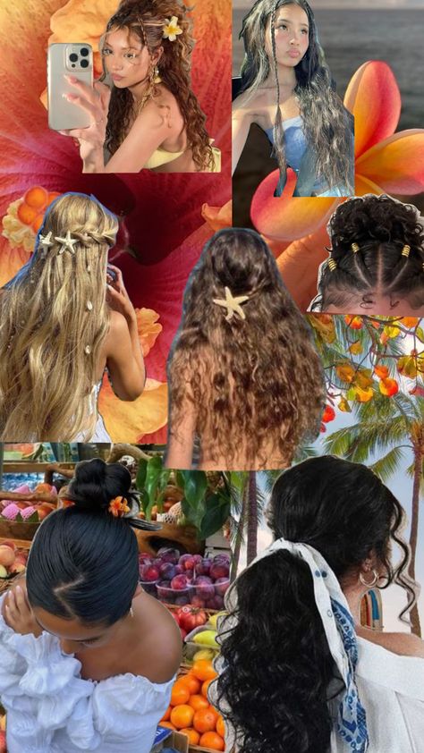 beach hairstyles Tropical Hairstyles Beach, Tropical Hairstyles, Beach Waves Hairstyles, Island Hair, Vacation Hairstyles, Hairstyles Beach, Cruise Trip, Beach Wave Hair, Outfit Inspo Summer