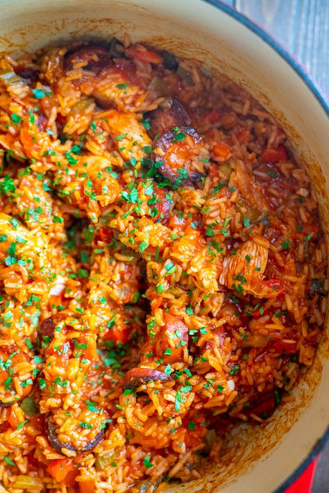 Andouille Sausage and Chicken Jambalaya | 12 Tomatoes Chicken Andouille Sausage Recipe, Sausage And Chicken Jambalaya, Chicken Jambalaya Recipe, Andouille Sausage Recipes, Chicken Jambalaya, Homemade Hot Sauce, 12 Tomatoes Recipes, Jambalaya Recipe, Tasty Meat