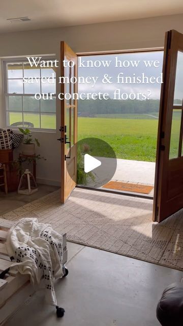 Holly Angel | Barndominium Build & Home Decor on Instagram: "I get asked about my floors a lot! So, I’m going to breakdown for you all about our concrete floors. We opted to save money and finish our floors ourselves. It cost us roughly $200 and possibly the easiest project we did. We sealed our floors 4 hours after they were poured with an industrial grade sealer. After drywall was completed we cleaned them with an industrial floor cleaner with Zep non foaming cleaner. That’s it! It was that simple! I love how easy they are to clean. * We do not have heated floors, the last barn we lived in didn’t have heated floors. They stay at room temperature. Believe me we can get super cold here, but they are not cold. I will link all my cleaning products in my story and they can be found Sealed Concrete Floor, Build Home, Industrial Floor, Industrial Flooring, Heated Floors, Believe Me, Drywall, Barndominium, 4 Hours