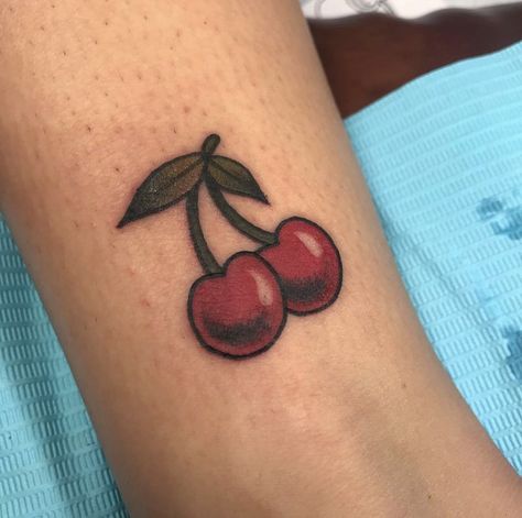 Cherry Bomb Tattoo, 8 Ball Tattoo, Easy Tattoos To Draw, Grace Tattoos, Fruit Tattoo, Traditional Tattoo Inspiration, Ball Tattoo, Cherry Tattoos, Money Tattoo