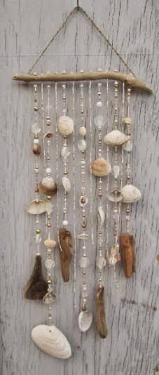 Shells Art, Hantverk Diy, Driftwood Mobile, Driftwood Crafts, Seashell Art, Beach Crafts, Seashell Crafts, Driftwood Art, Shell Art