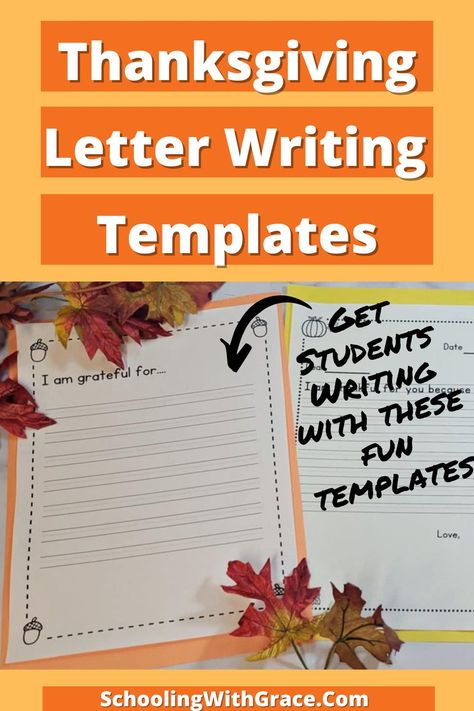 Thanksgiving is an easy holiday to encourage students to not only think beyond themselves but to also put to pen the things they are grateful for while they practice letter writing. Grab these fun letter writing templates to help get them writing. Thankful Letter, Letter Writing Activities, Thanksgiving Letter, Letter Writing Template, Writing Template, Language Art Activities, Arts Ideas, Writing Templates, Cool Lettering