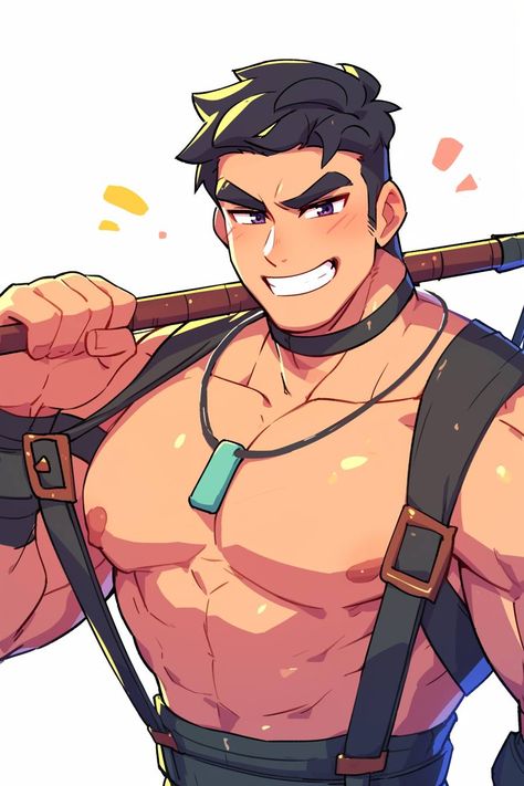 Muscular Guy in Leather #aiart #midjourney #midjourneyart #midjourneyai #gayai #leatheroutfit Mage Cosplay Male, Pose Idea Reference, Anime Men Reference, How To Draw Muscular Man, Buff Man Reference, Muscular Pose Reference, Muscular Men Reference Drawing, Buff Character Design Male, Buff Men Art