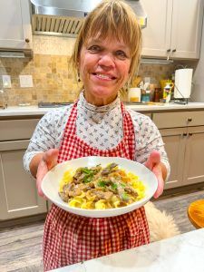 Amy Roloff Recipes, Classic Amy, Amy Roloff, Hanger Steak, Celebrity Recipes, Ny Strip, Steak Cuts, Onion Sauce, Beef Tenderloin