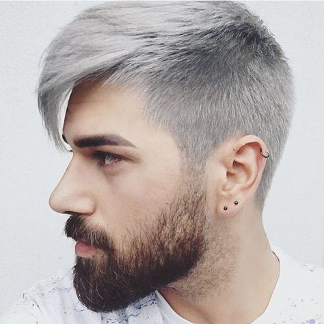 Can't wait to get #grey again! Do you have some tips to get heatlhy long hair in a short time? 🤔 #greyhair #grayhairdontcare #silver #haircut #fasion #photo #eyes #selfie #instadaily #potd #instagay #instaselfie #hipster #friends #ootd #bearded #gay #haircut #f4f #gayproblems #snapchat #swag #tattoo #gayboy #model #hairy #style #beard Silver Hair Men, Grey Hair Wig, Hipster Hairstyles, Grey Hair Dye, Grey Hair Men, Scene Girl, Mens Hair Colour, Men Hair Color, Platinum Hair