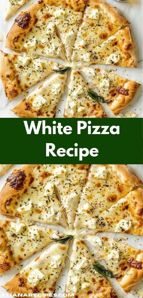 White Base Pizza, White Naan Pizza, White Truffle Pizza, White Sauce Pizza Ideas, No Red Sauce Pizza, Pizza With White Sauce Recipe, How To Make A White Pizza, White Pizza With Ricotta Cheese, White Pizza Recipe With Ricotta