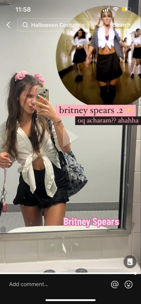 Baby One More Time Costume, Brittany Spears Halloween Costume Ideas, Britney Spears Baby One More Time, Britney Spears Costume Ideas, Britney Spears Iconic Looks, Britney Spears Halloween Costume, Britney Spears Costume, Comic Con Outfits, Iconic Halloween Costumes