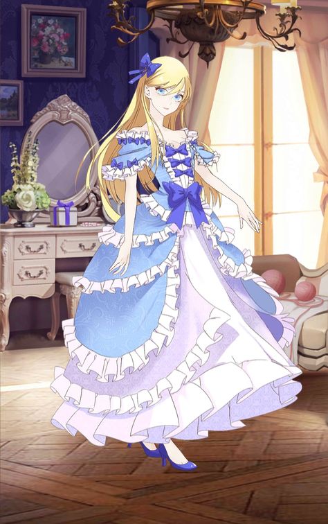 Masquerade Design, Country Girl Dress, Blush Meter, Manwha Dresses, Blue Hairband, Manhwa Dresses, Anime Dresses, Country Girl Dresses, Young Women Theme