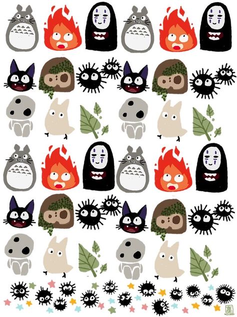 Ghibli Stickers, Studio Ghibli Party, Abstract Tattoo Ideas, Personajes Studio Ghibli, Studio Ghibli Characters, Ghibli Artwork, Studio Ghibli Movies, Keramik Design, Studio Ghibli Art