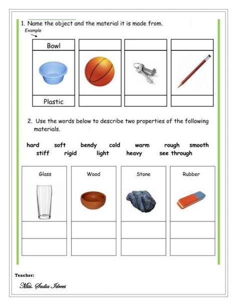 Grade 1 Science worksheet "materials" Materials Science Worksheet For Grade 1, Class 1 Science Worksheet, Evs Worksheet, Transportation Worksheet, Worksheets For Class 1, Early Science, Biology Worksheet, Adjective Worksheet, 1st Grade Science