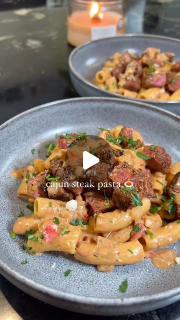 Cajun Steak Pasta, Garlic Herb Cream Cheese, Easy Dinner To Make, Cajun Steak, Herb Cream Cheese, 40g Protein, Dry Pasta, Cream Cheese Pasta, Steak Pasta