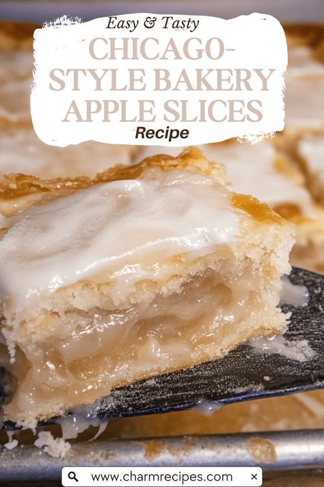 How to Make Chicago-Style Bakery Apple Slices Homemade Apple Slices, Chicago Style Apple Pie Slices, Chicago Apple Slices, Chicago Style Apple Slices, Apple Slice Desserts, Apple Slices Dessert, Apple Pie Slices Recipe, Tart Apple Recipes, Apple Pie For A Crowd