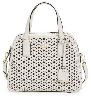 Kate Spade New York Cameron Street Perforated Little Babe Leather Satchel - White Kate Spade Cameron Street, Perforated Leather, Leather Satchel, Kate Spade New York, Kate Spade Top Handle Bag, Michael Kors Monogram, Fashion Handbags, White Leather, Perfect Match