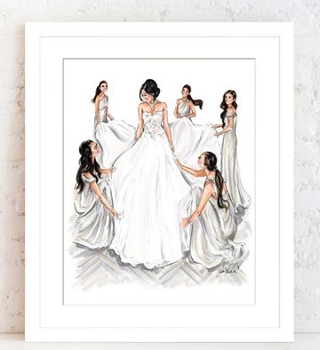 BASIC CUSTOM WORKS ~ Prices starting at $200 – Tagged "Custom-Illustrations" – Jen Lublin Design Bridesmaid Illustration, Wedding Cartoon, Custom Wedding Illustration, Wedding Dress Illustrations, Wedding Dress Sketches, Art Templates, Wedding Illustration, Dress Sketches, Solid Background