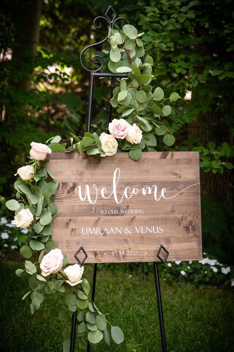 40% OFF Wedding Welcome Sign Wood Wedding Sign Rustic Wedding Decor - Etsy Wood Wedding Signs Rustic, Wedding Entrance Sign, Pallet Wedding, Love Story Wedding, Wooden Wedding Signs, Wood Wedding Signs, Personalized Wedding Sign, Ceremony Signs, Entrance Sign