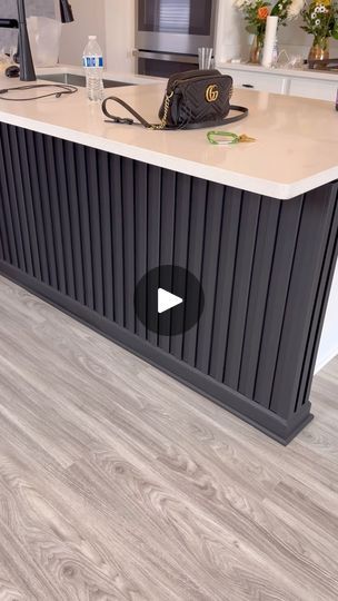 57K views · 3.5K reactions | Another LIMOUSINE LEATHER SLAT WALL on a KITCHEN ISLAND. 😎  #panelwalldazzu  #accentwall  #featurewall  #kitchendesign  #kitchenisland  #kitchenideas | PANEL WALL DAZZU | Kirk Franklin & The Family · Melodies From Heaven Panelled Kitchen Island, Slat Wall Kitchen Island, Slat Island Kitchen, Kitchen Island Wood Slats, Kitchen Island Paneling Ideas, Wood Slat Kitchen Island, Fluted Island, Steel Double Doors, Kirk Franklin