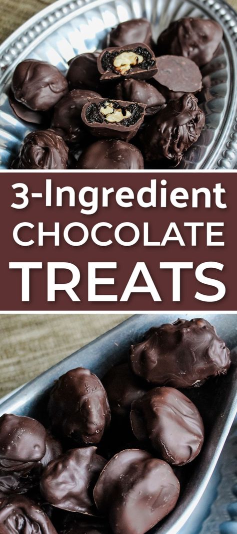 3-ingredient vegan chocolate threats - delicious yet healthy homemade vegan chocolates for Valentines Day or for any occasion when you're craving chocolate! Healthy vegan chocolate recipes that require minimum effort to make. | homemade chocolates | homemade chocolate recipes | homemade vegan truffles | vegan Valentine's Day recipes | dairy-free chocolate recipes | dark chocolate recipes | recipes with dried plums | #vegandessert #veganchocolate #veganrecipes #healthydessert #homemadechocolates Dark Chocolate Recipes Homemade, Coco Powder Recipes Healthy, Hu Chocolate Recipes, How To Make Vegan Chocolate, Vegan Chocolate Desserts, Healthy Dark Chocolate Recipes, Healthy Dark Chocolate Snacks, Homemade Vegan Chocolate, Dried Prune Recipes Healthy