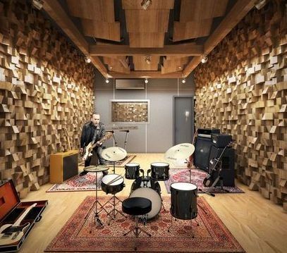 Music Studio Interior, Music Studio Design, Drums Studio, Music Room Design, Home Studio Ideas, Home Music Rooms, Sound Room, Rehearsal Room, Audio Studio