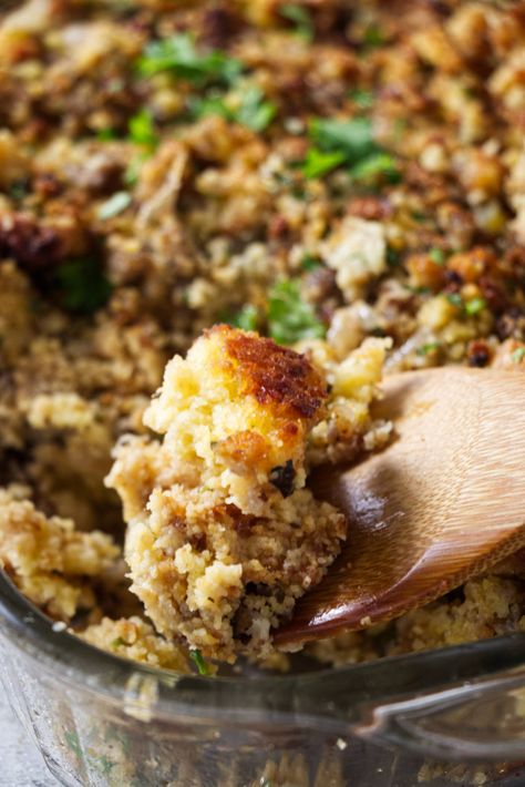 Smoked Dressing, Smoked Stuffing, Smoked Cornbread, Traeger Smoked Turkey, Bacon Cornbread, Cornbread Croutons, Cornbread Stuffing Recipes, Sausage Cornbread Stuffing, Turkey Dressing