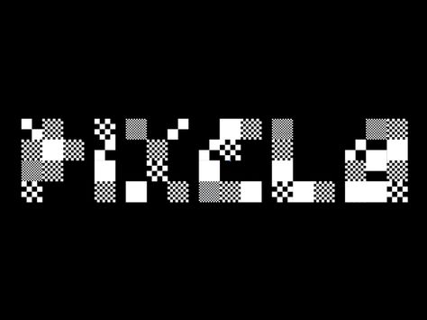 Pixel8 Type Design (Working Title) by Greig Anderson, via Behance Pixel Poster Design, Pixel Graphic Design, Pixel Typography, Title Page Design, Pixel Graphic, Pixel Logo, Typography Graphic Design, Pixel Font, Typography Images