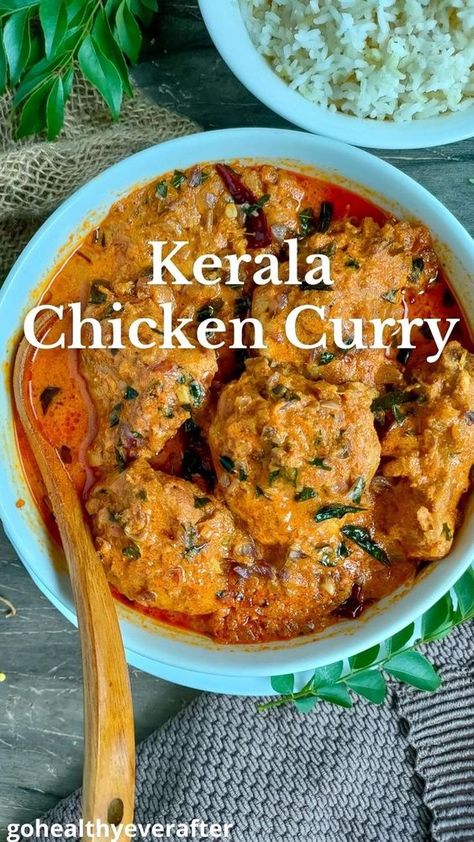 Chicken Curry Recipe Kerala, Nadan Chicken Curry Kerala, Curry Chicken Stew Recipe, Healthy Kerala Recipes, Kerala Style Chicken Curry, Boneless Chicken Indian Recipes, Indian Style Chicken Curry, South Indian Chicken Curry Recipe, Kerala Curry Recipes