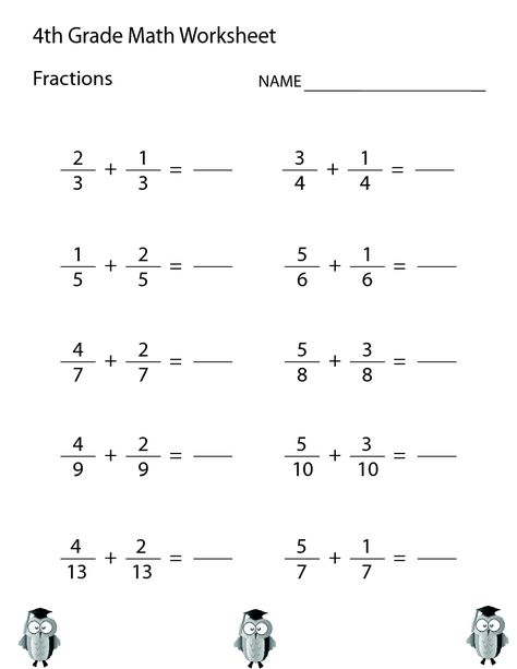 Fractions 4th Grade Math Fourth Grade Math Worksheets | Educative Printable 4th Grade Math Problems, Fractions Worksheets Grade 4, Free Fraction Worksheets, Math Fractions Worksheets, 4th Grade Fractions, Fun Math Worksheets, Fraction Word Problems, Free Printable Math Worksheets, 4th Grade Math Worksheets