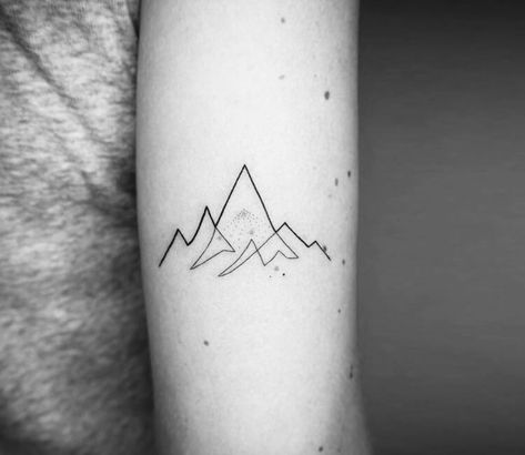 Top 100 tattoos by artist Mo Ganji Hill Tattoo, Wormhole Tattoo, Geometric Mountain Tattoo, Mountains Tattoo, Mo Ganji, Mountain Tattoo Simple, Coordinates Tattoo, 12 Tattoos, Cactus Tattoo