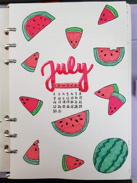 Jurnal Bullet Ideas, July Bullet Journal Cover, Books To Write, Write A Diary, Journal Inspiration Quotes, Bullet Journal Monthly Cover, Journal Monthly Cover, July Bullet Journal, Bullet Journal Hand Lettering