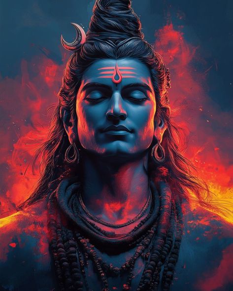 Digital Sketching, Kali Tattoo, Shiva Meditation, King Ravana, Mahakal Pic Ujjain, Dhoni Quotes, Shiva Tattoo Design, Strong Energy, Pictures Of Shiva