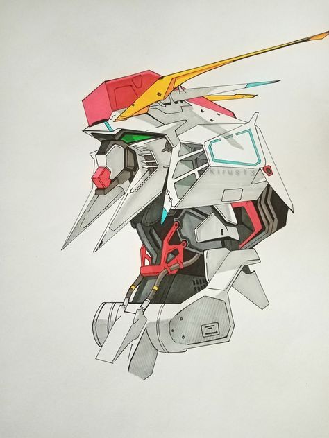 Gundam Head Art, Gundam Tattoo, Hathaway's Flash, Gundam Hathaway, Gundam Drawing, Xi Gundam, Gundam Head, Fallout Concept Art, Mech Suit