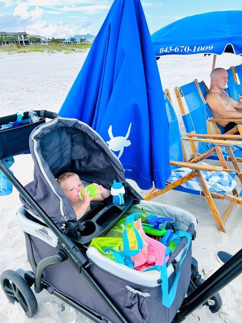 Beach Must Haves, Wagon Stroller, Beach Life Hacks, Stroller Wagon, Beach Wagon, Baby Shower Gift Idea, Family Beach Trip, Sandy Shores, Baby Trend