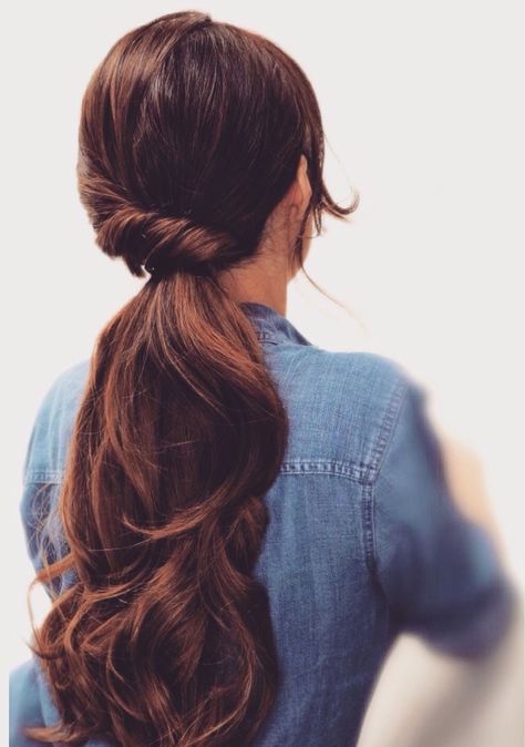 #coiffure #cheveux Easy Lazy Hairstyles, Elegant Ponytail, Ponytail Hairstyles Easy, Lazy Hairstyles, Twist Ponytail, Hair Videos Tutorials, Hair Updo, Easy Hairstyles For Long Hair, Everyday Hairstyles