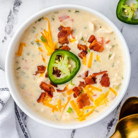 If you love jalapeno poppers, then you are going to love this Jalapeno Popper Soup! Loaded with vegetables and chunks of chicken, it is hearty enough to be served as a meal. In addition, the creamy broth has just the right kick to leave you ready for another bite! Popper Soup, Jalapeño Soup, Soup Keto, Popper Chicken, Creamy Jalapeno, Jalapeno Popper Chicken, Jalapeno Chicken, Jalapeno Popper, Soup Recipes Slow Cooker