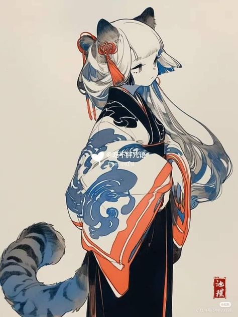 Serpent Character Design, Tiger Character Design, Japon Illustration, 캐릭터 드로잉, Dessin Adorable, Seoul Korea, 영감을 주는 캐릭터, Art Anime, Creature Art