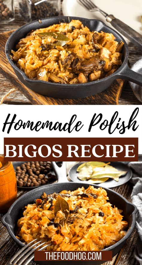 Traditional Polish Food Recipes, Polish Stew Recipes, Polish Recipes Traditional, Bigos Recipe Polish, Polish Dinner Recipes, Polish Recipes Authentic, Ancestral Meals, Polish Bigos Recipe, Hunter Stew