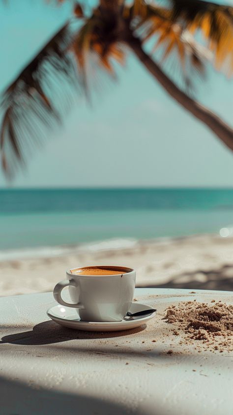 Coffee by the beach *favorite places* there's nothing like waking up to waves and a fresh cup of joe Coffee Beach Aesthetic, Cup Of Coffee Aesthetic, Coffee By The Beach, Tea Moodboard, Coffee And Beach, Surf Cafe, Tea Inspiration, Surf Coffee, Beach Coffee