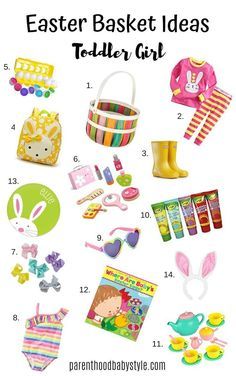 Toddler Easter Basket Ideas, Toddler Girl Easter Basket, Toddler Easter Basket, Easter Crafts For Toddlers, Girls Easter Basket, Easter Baskets For Toddlers, Easter Basket Ideas, Easter Basket Fillers, Toddler Easter