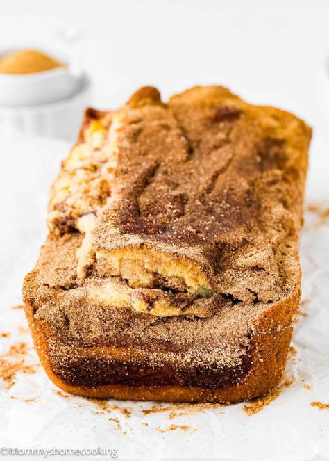 Easy Cinnamon Swirl Quick Bread (no eggs - no dairy) - Mommy's Home Cooking Yummy Muffins, Snickerdoodle Bread, Bread Cinnamon, Cinnamon Banana Bread, Bread Banana, Yummy Bread, Baking Breads, Breakfast Pastry, Baked Desserts