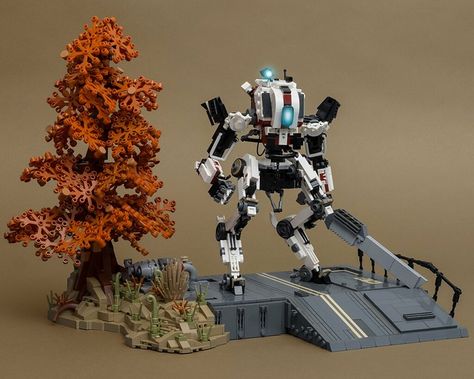 Ronin on Black Water Canal (from "Titanfall 2") | Here is th… | Flickr Lego Titanfall, Lego Factory, Lego Bots, Lego Machines, Titanfall 2, Lego Videos, Lego Sculptures, Micro Lego, Lego Spaceship