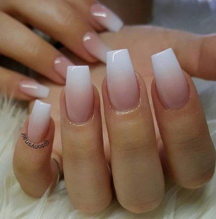 Nails With White, Ombre Acrylic, Ombre Acrylic Nails, Winter Nails Acrylic, White Acrylic Nails, Super Nails, Bride Nails, Acrylic Nails Coffin Short, Short Acrylic Nails Designs