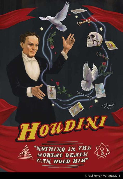 Imgur Post - Imgur Houdini Poster, Magician Art, Vintage Circus Posters, Magic Illusions, Easy Magic Tricks, Harry Houdini, Circus Poster, Circus Art, Card Tricks